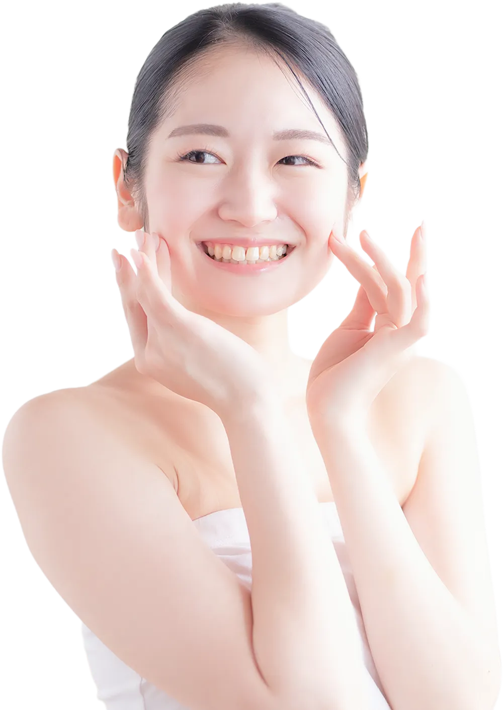 肌が綺麗な女性